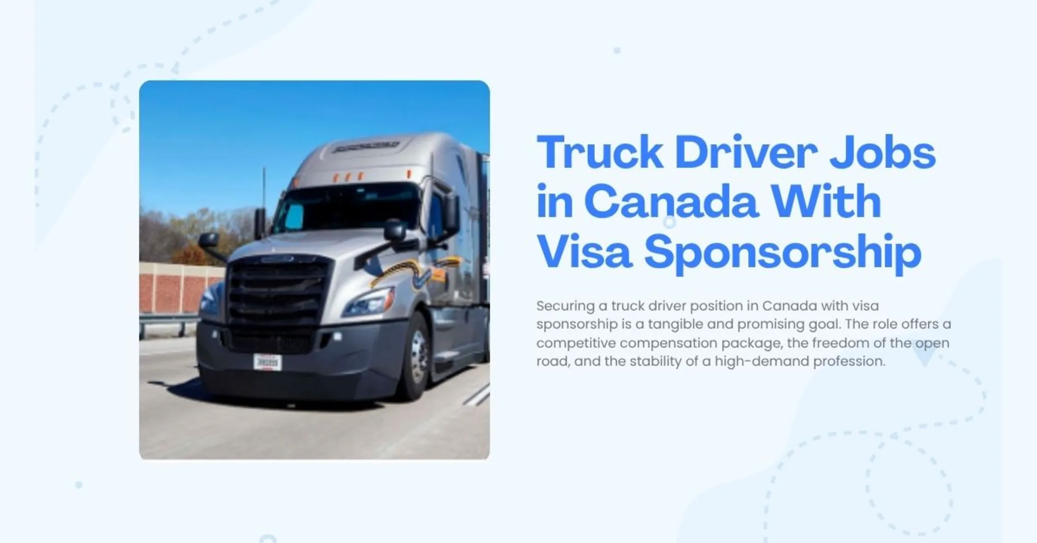 Truck Driver Jobs in Canada