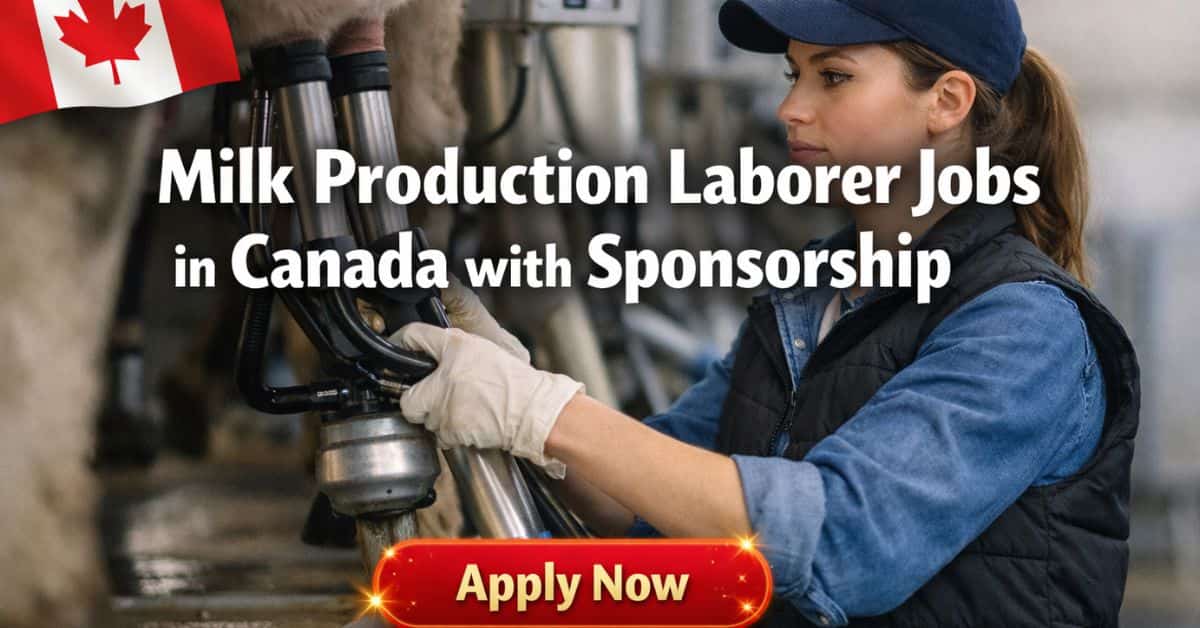 Milk Production Laborer Jobs in Canada with Sponsorship