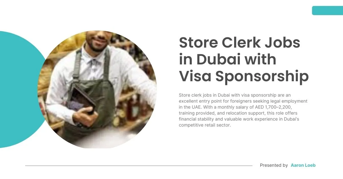 Store Clerk Jobs in Dubai