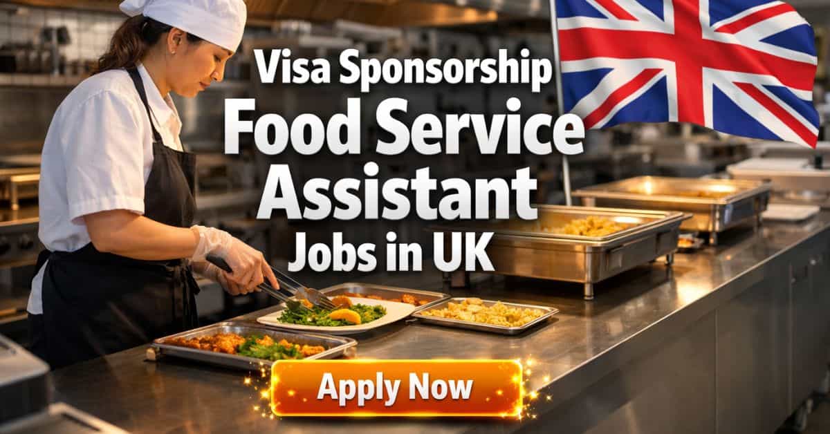 Visa Sponsorship Food Service Assistant Jobs in UK