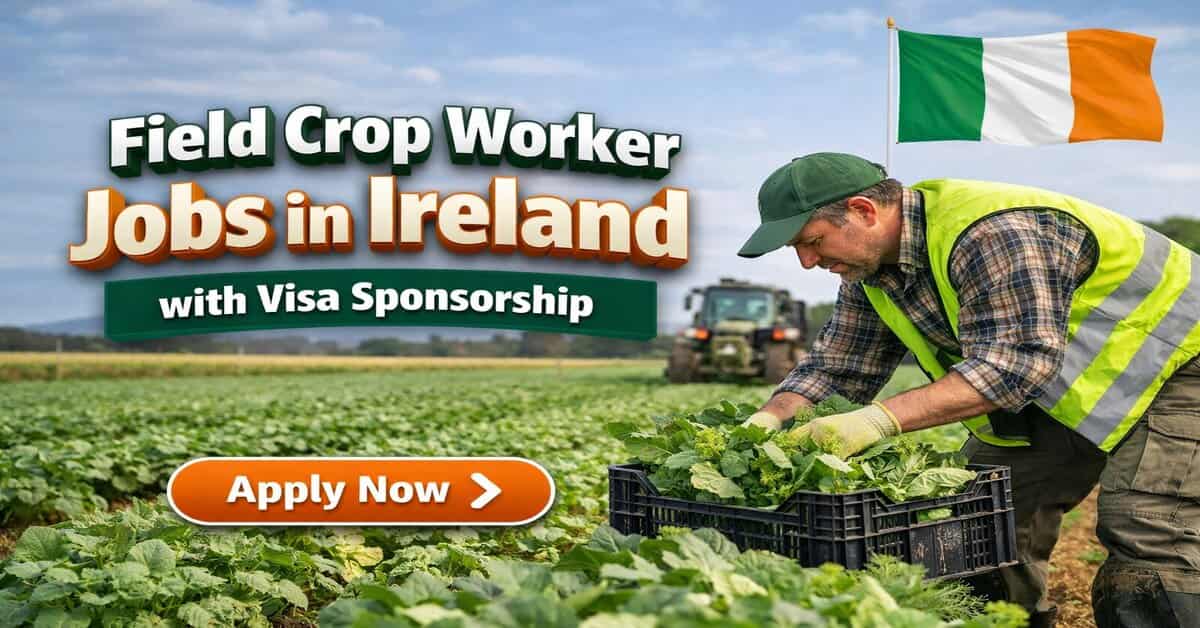 Field Crop Worker Jobs in Ireland with Visa Sponsorship