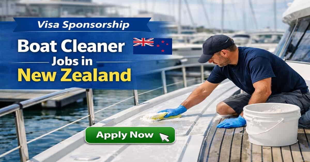 Visa Sponsorship Boat Cleaner Jobs in New Zealand