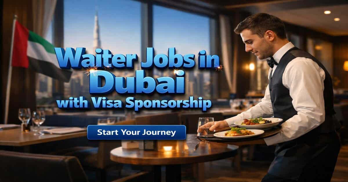 Waiter Jobs in Dubai with Visa Sponsorship