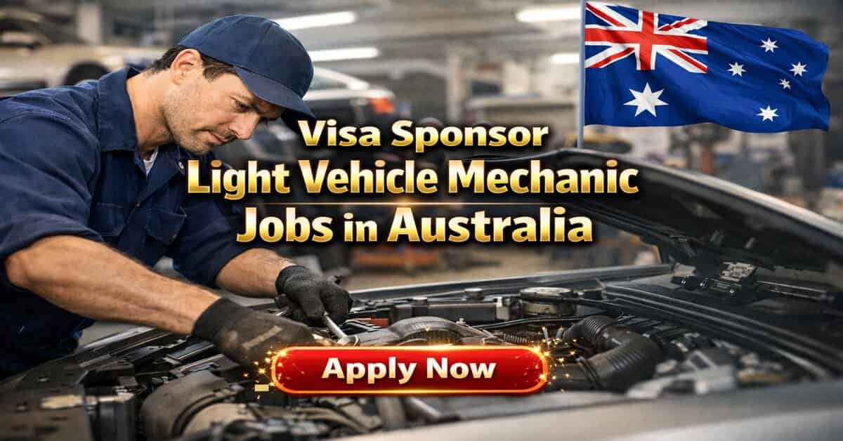 Visa Sponsor Light Vehicle Mechanic Jobs in Australia