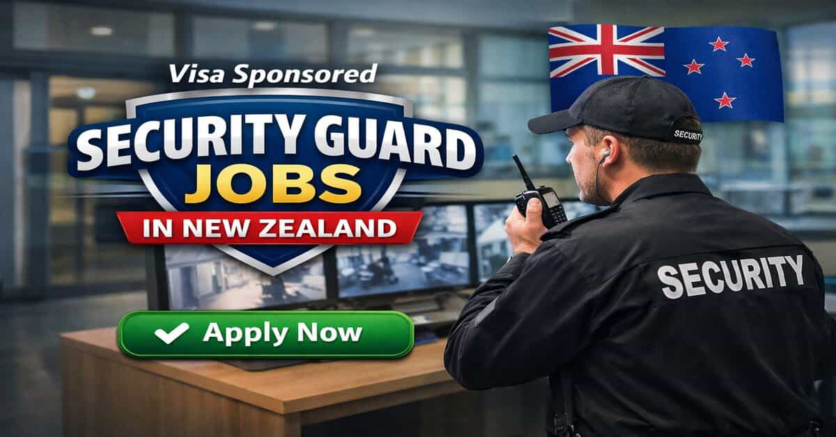 Visa Sponsored Security Guard Jobs in New Zealand