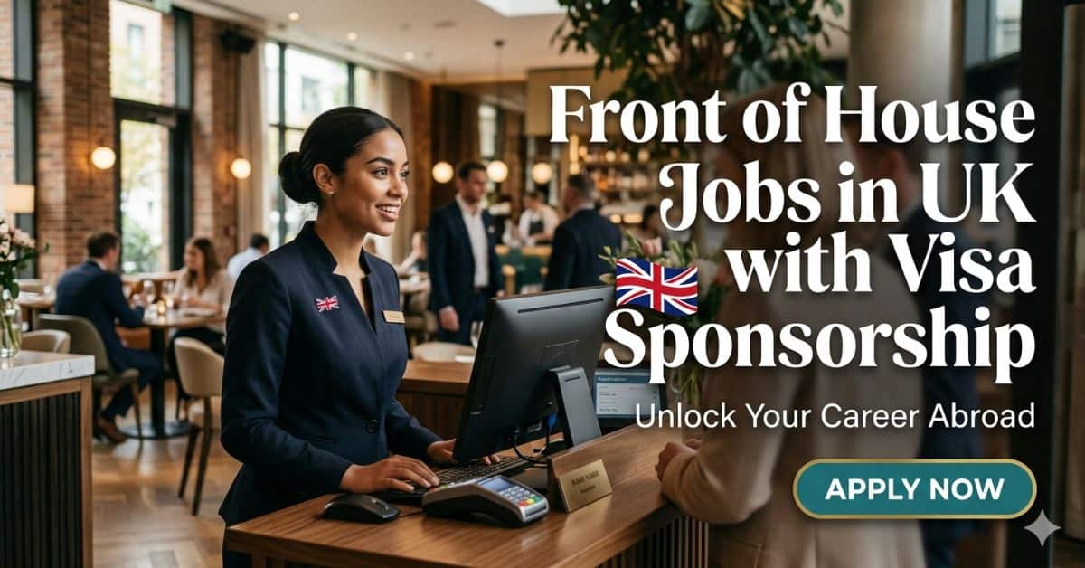Front of House Jobs in UK with Visa Sponsorship